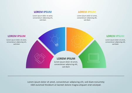 Can be used for presentations banner, workflow layout, process diagram, flow chart, info graphのイラスト素材