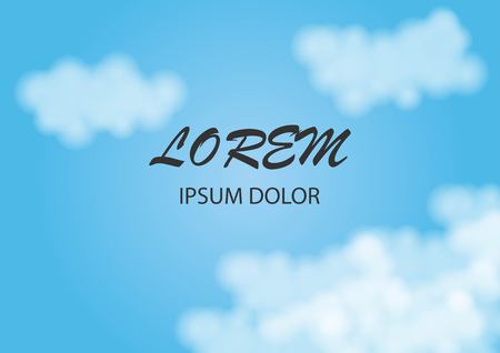 Blue gradient Sky and Clouds vector illustration with air effect.のイラスト素材
