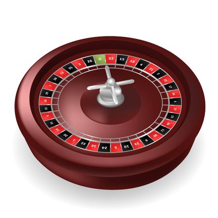 Casino roulette wheel isolated on white background.のイラスト素材