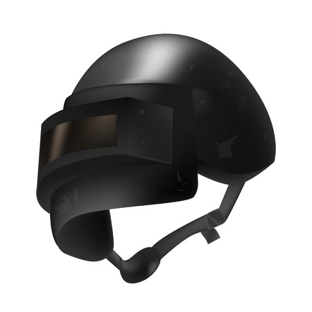 PUBG - PlayerUnknowns Battlegrounds Game. Game Metal Helmet.のイラスト素材