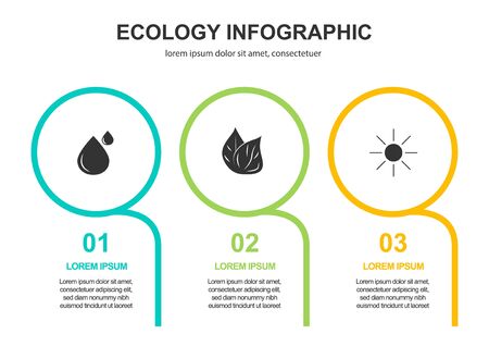Abstract ecology concept background .Vector infographicのイラスト素材
