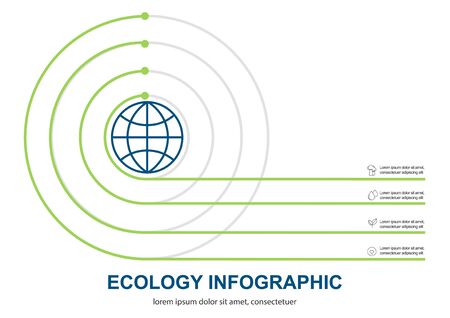 Abstract ecology concept background .Vector infographicのイラスト素材