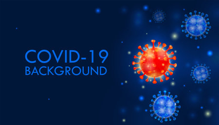 Art. Concept. Coronavirus background. Dark background. Illustration for banner or posterのイラスト素材