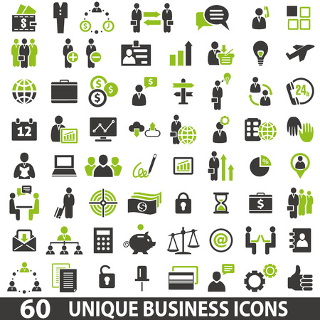 Set of 60 business icons.