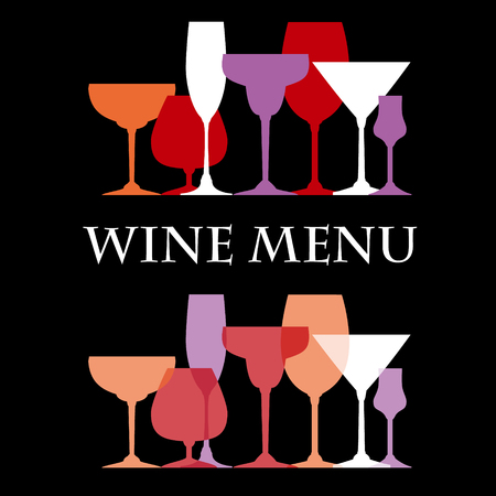 Wine menu design template - vector illustrationのイラスト素材