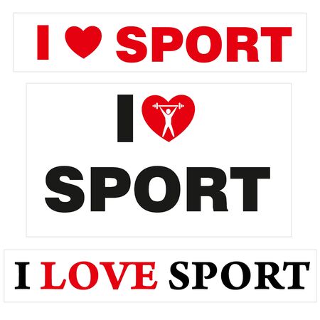 I Love Sport Vector 10 EPS iconのイラスト素材