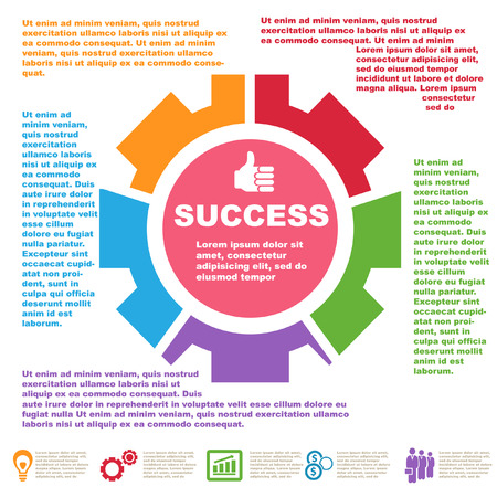 Vector illustration of business and success concept.のイラスト素材