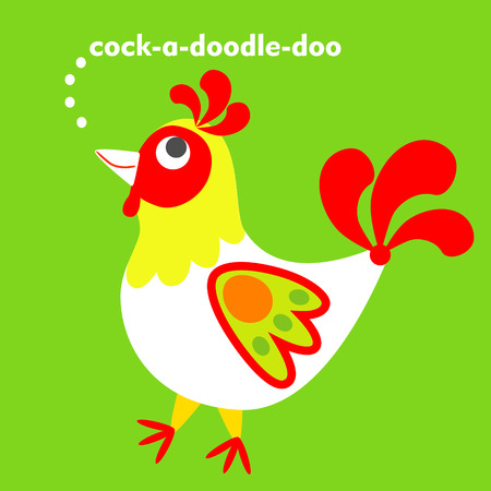 Cute cartoon roosterのイラスト素材