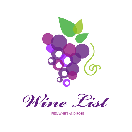 Wine List Menu Card Design template.のイラスト素材