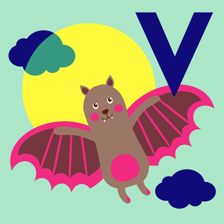 Cute animal alphabet for ABC book.のイラスト素材