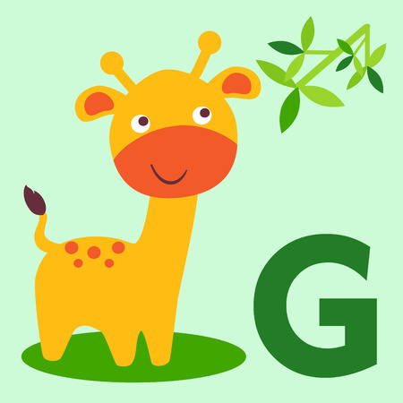 Cute animal alphabet for ABC book.のイラスト素材