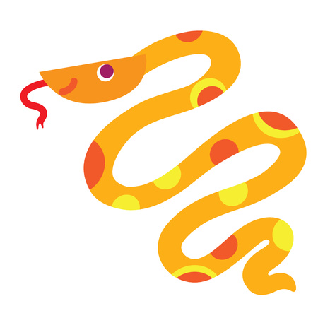 A cute illustration of a boa (anaconda). Nice boa picture for kids education and fun in nursery and schools, and decoration purposes. Jungle animals collectionのイラスト素材