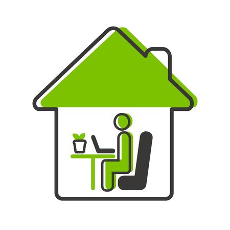 Stay home stay safe concept vector illustration. Work at home icon, work online vector.
Coronavirus Covid-19, quarantine motivational poster. Man work at home to reduce risk of infection and spreading the virus.
のイラスト素材