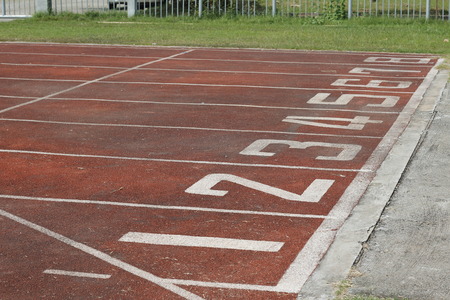 running track  starting pointの写真素材