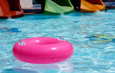 swim ring in clear water
