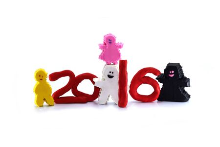 2016 : Year of family  made by non-toxic clayの写真素材