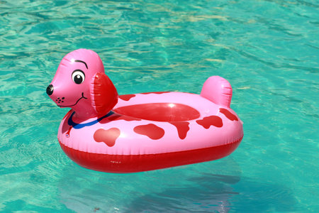 Animals pool float rings. Kids swimming rings with animal heads. Baby water floating dog