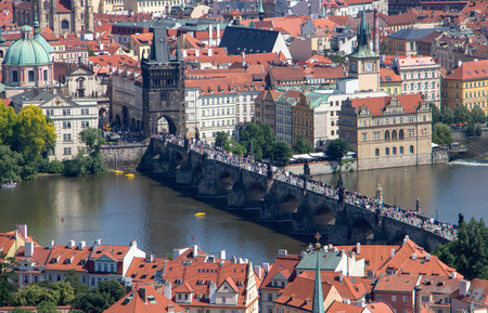 Prague view from the St. Vitus Cathedral (Hradschin).のeditorial素材