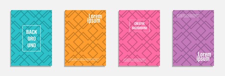 Colorful and modern cover design. Set of geometric pattern background designのイラスト素材