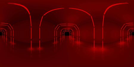 3d illustration, 3d rendering, vr 360 panorama abstract images of the geometry backgroundの写真素材