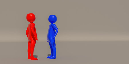 3d illustrator group of people symbols on a gray background, 3d rendering of the playing football. Includes a selection path.の写真素材