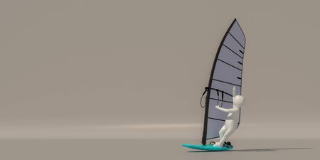 3d illustrator group of career symbols on a gray background, 3d rendering of the playing Sport. Includes a selection path.の写真素材