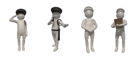 3d illustrator, 3d rendering of the white character on white backgroud.