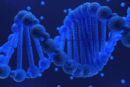 3d rendering of DNA (deoxyribonucleic acid) structure, 3d illustration.の写真素材