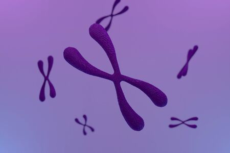 3d rendering of Chromosome Abstract Scientific Background, 3d illustration.の写真素材