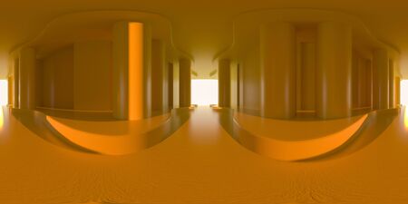 3d illustration, 3d rendering, vr 360 panorama abstract images of the geometry backgroundの写真素材