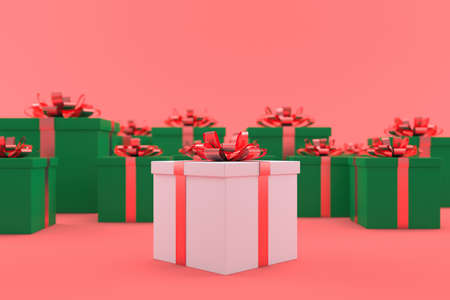 3d  illustration of the gift box for the new year holidays and Christmasの写真素材