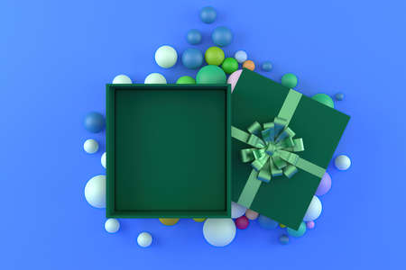 3d  illustration of the gift box for the new year holidays and Christmasの写真素材
