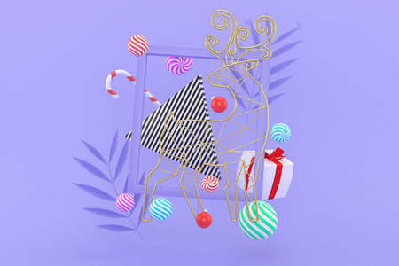 3d illustration for new year holidays and Christmasの写真素材