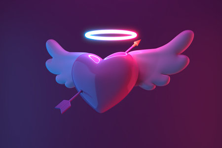 Valentine's Day and Mother's Day greeting card, 3D rendering of celebrations on special days.