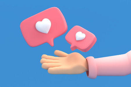 3d graphic in the festival of Valentine's Day. 3d rendering of graphic resourse.の写真素材