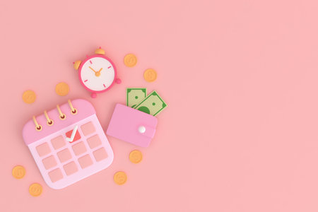 Tax Day Reminder Concept. 3d illustration submit tax by online concept, online tax payment and report. Business income.の写真素材