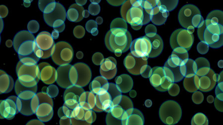 Beautiful colorful bokeh backgrounds for apps web design web page banner greeting card 3d illustrationの写真素材