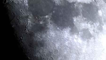 3d rendering close up surface of the Moonの写真素材