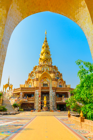 The pagoda in Wat Phra That Pha Son Kaew Temple at Phetchabun, Thailand.の写真素材