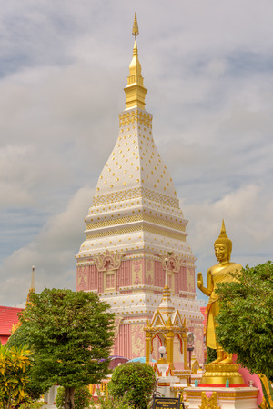 Wat Phra That Renu Nakhon temple in Nakhon Phanom, Thailand.の写真素材