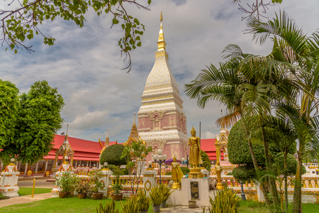 Wat Phra That Renu Nakhon temple in Nakhon Phanom, Thailand.の写真素材