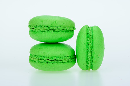 Macaroon or macaron on white background.の写真素材