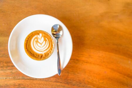 A cup of  hot coffee.の写真素材