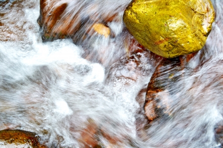 Close to Front Rock of Water Fallの写真素材