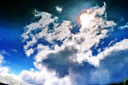 The shadow in the waterの写真素材