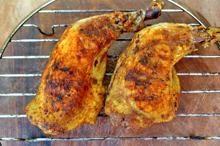 Grilled chicken Rural style of Thaiの写真素材