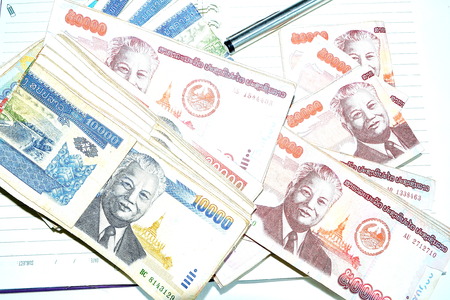 Money from Laos の写真素材