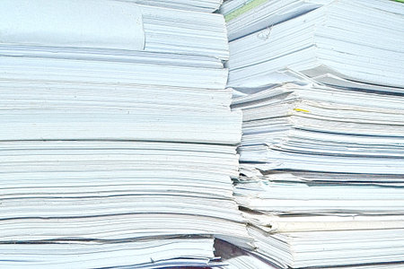 busy sheets of paper stack