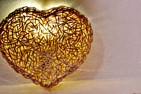 Heartshaped lampsの写真素材