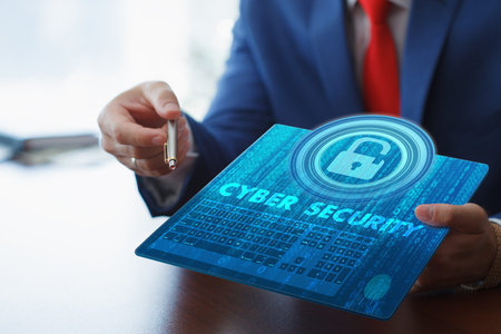 Concept of business security, safety of information from virus, crime and attack.
